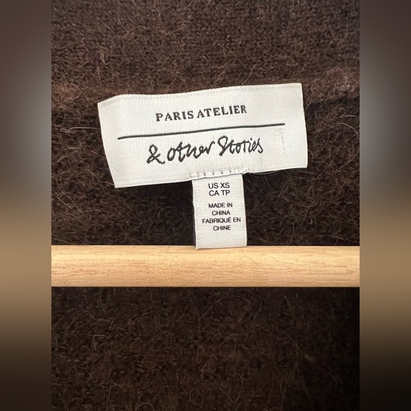 & Other Stories ~ Gold Button Cardigan ~ Dark Brown - Picture 4 of 4